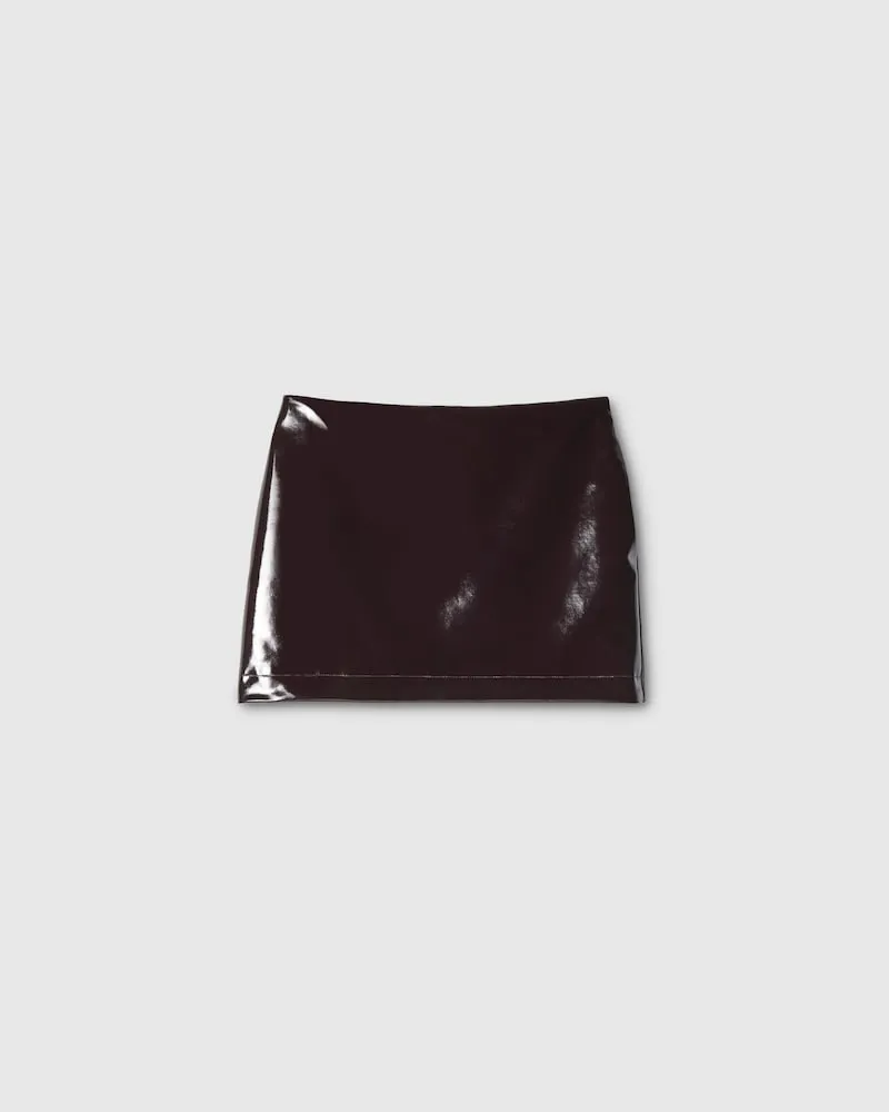 Gucci Jupe En Tissu Ciré, Taille Violet