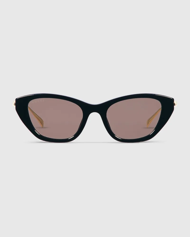 Gucci Sonnenbrille In Katzenaugenform Schwarz