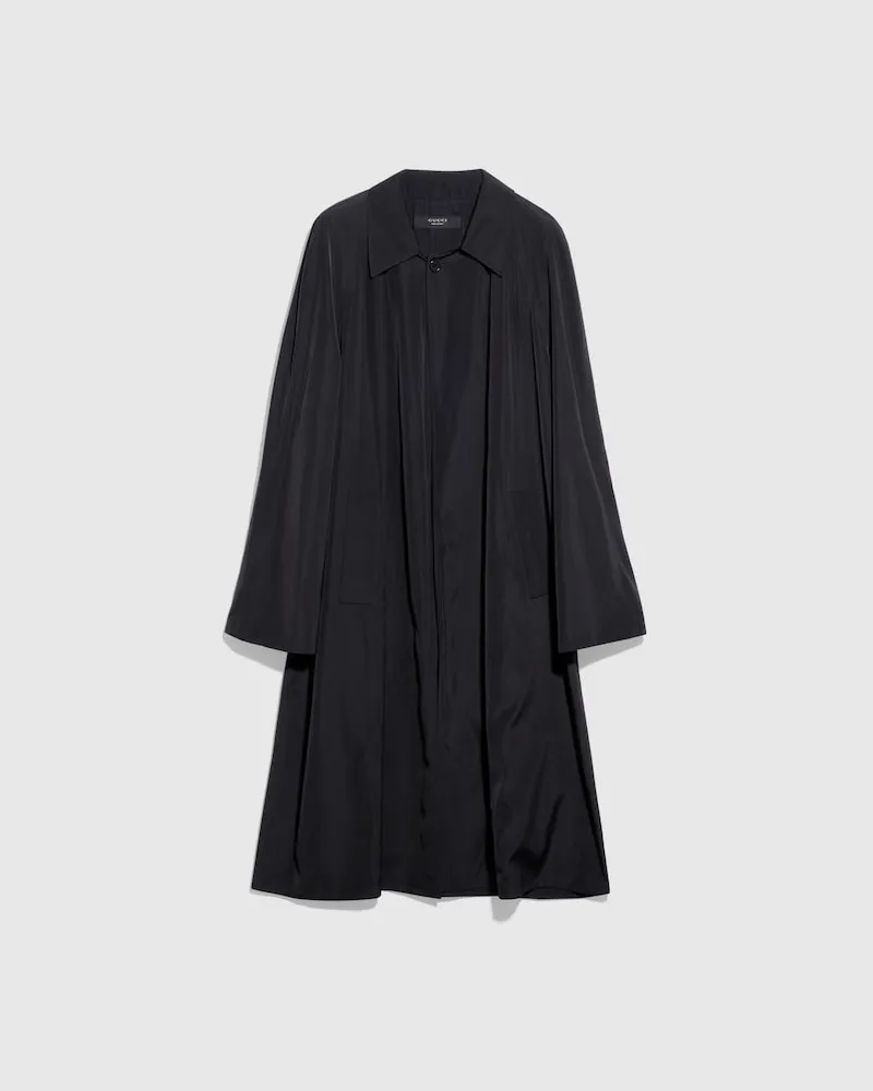 Gucci Mantel aus Baumwoll-Azetat-Faille, Größe Schwarz