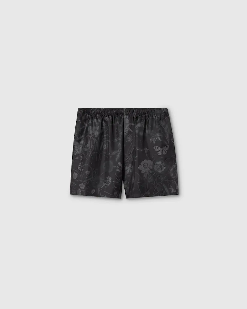 Gucci Shorts aus Seidentwill Mit Print, Größe Schwarz