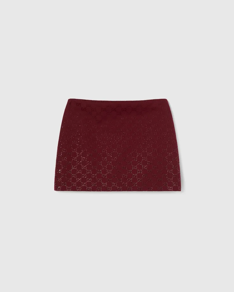 Gucci Rock aus GG Canvas Mit Kristallen, Größe Braun