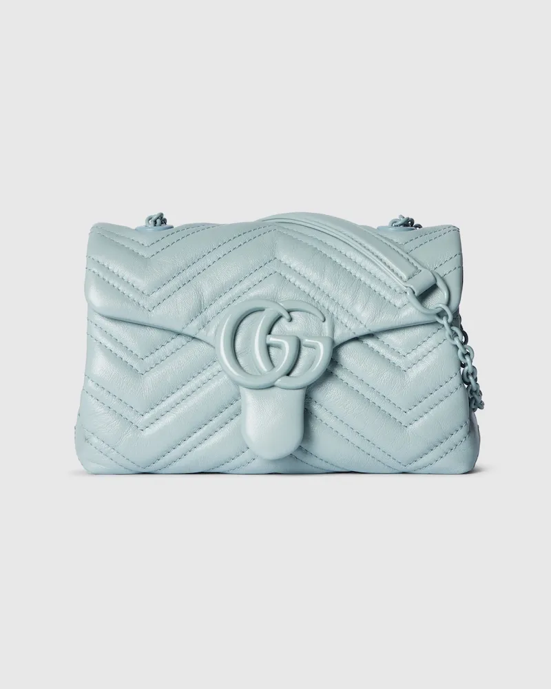 Gucci Sac À Épaule Mini Format GG Marmont Bleu