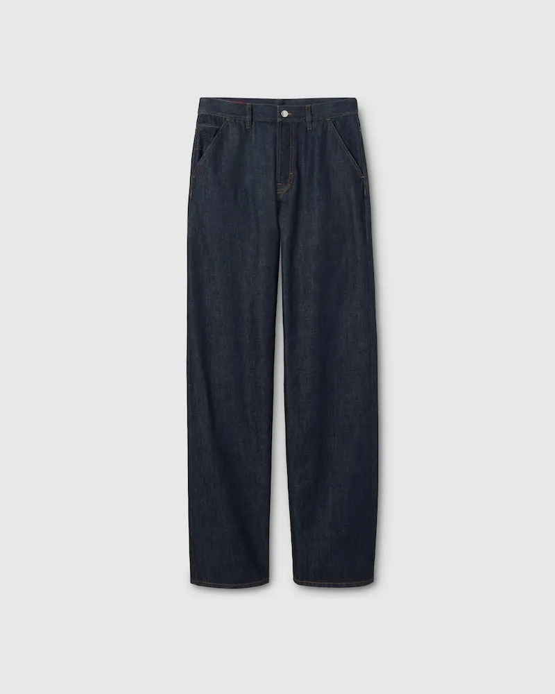 Gucci Hose aus Zertifiziertem Baumwolldenim, Größe Blau