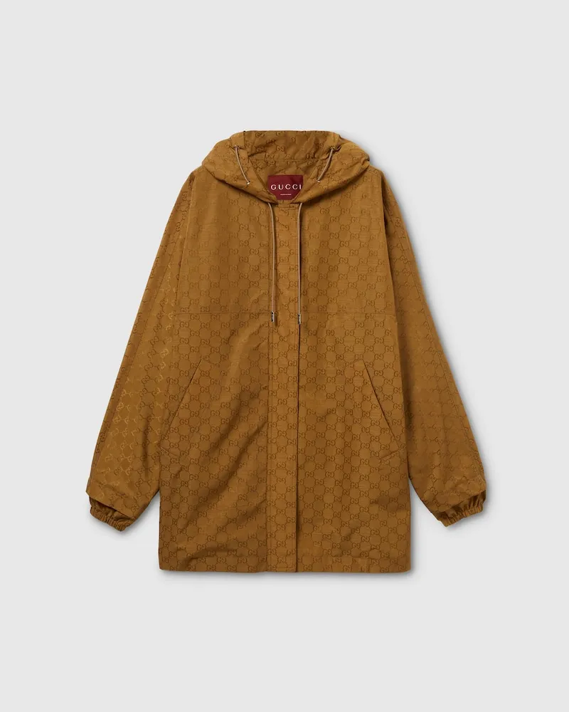 Gucci Jacke aus GG Nylon, Größe Braun