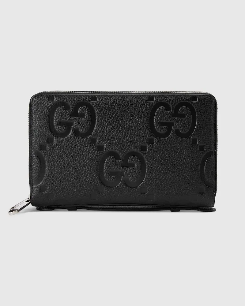 Gucci Etui Für Reisedokumente Mit Jumbo GG Schwarz
