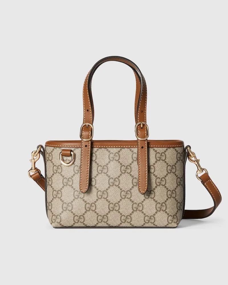 Gucci GG Emblem Mini-Tasche Beige