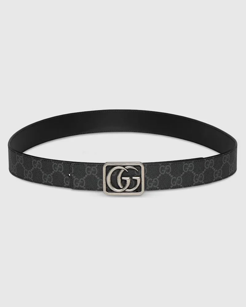 Gucci Wendbarer GG Marmont Gürtel Schwarz