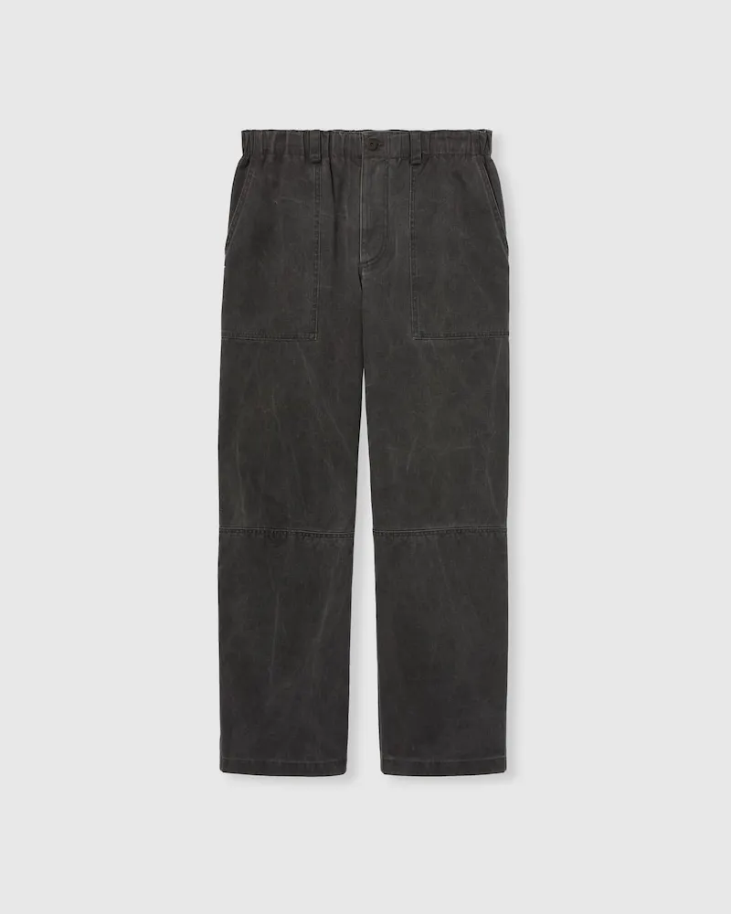 Gucci Hose aus Baumwollcanvas In Délavé-Optik Mit Logo, Größe Schwarz