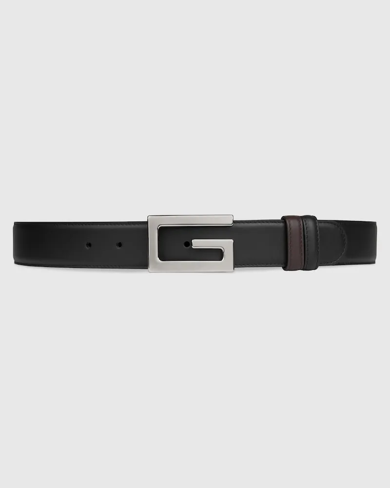 Gucci Ceinture Réversible Avec Boucle G carré, Taille 95 Noir