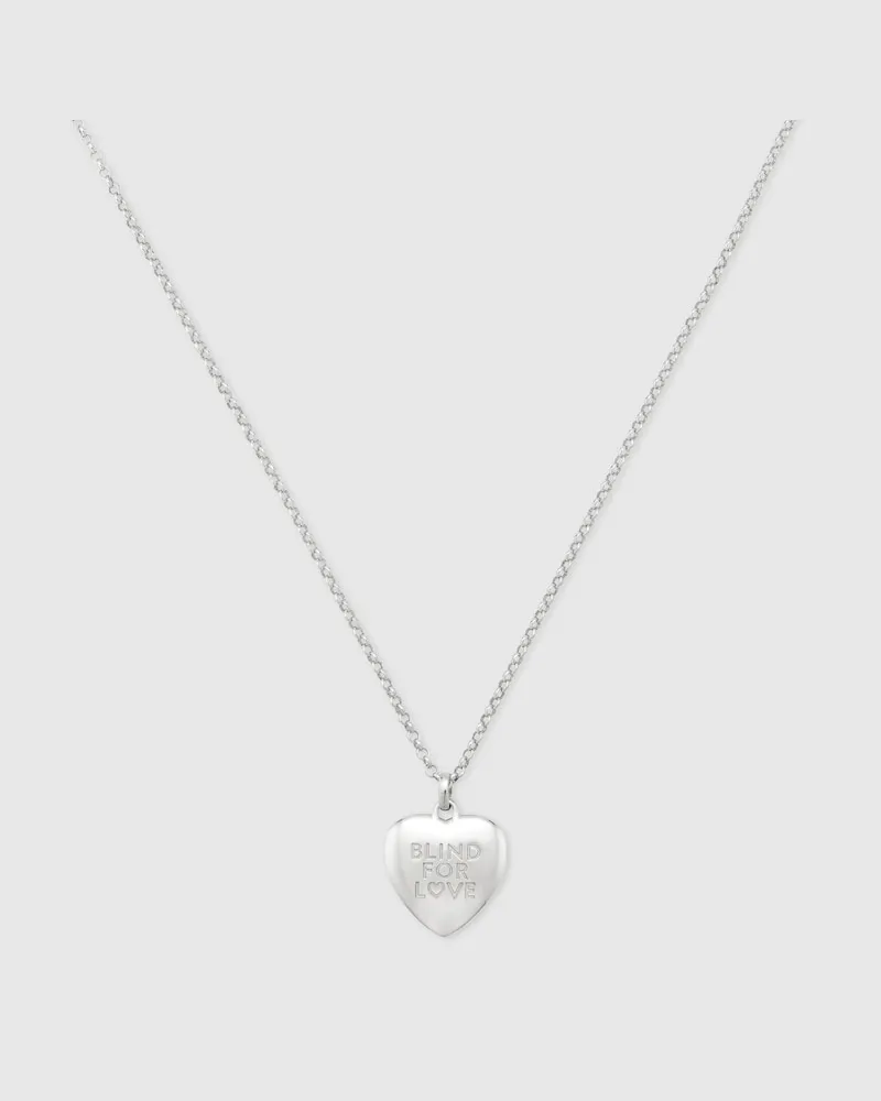 Gucci Blind For Love Halskette mit Anhänger Silber