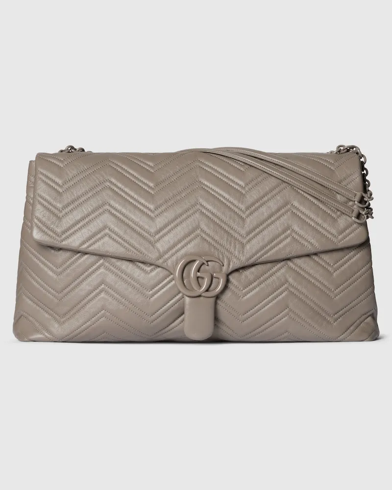 Gucci GG Marmont Maxi-Schultertasche Grau