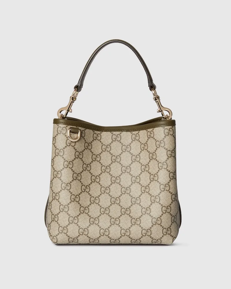 Gucci Kleine GG Emblem Bucket Bag Beige