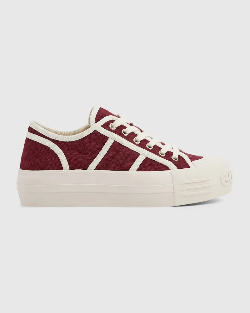 Gucci Klobiger Damensneaker, Größe Bordeauxrot