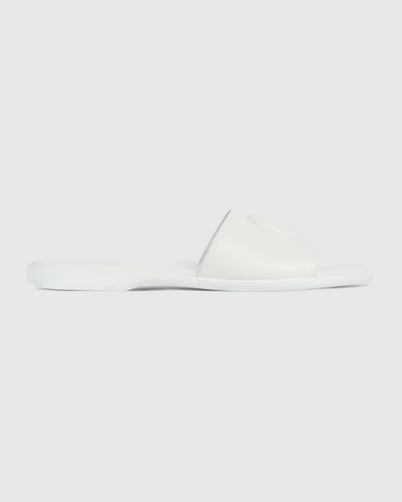 Gucci Damenpantolette mit Doppel G, Größe Weiß