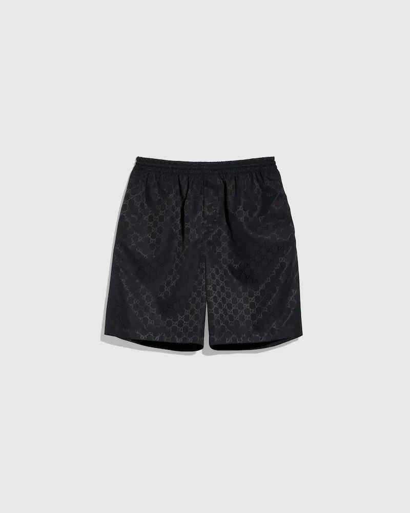 Gucci Shorts aus GG Baumwollfaille, Größe Schwarz