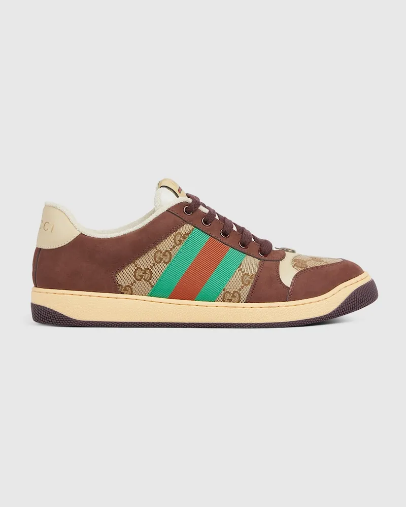Gucci Screener Herrensneaker, Größe Braun