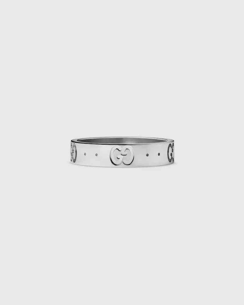Gucci Dünner Icon Ring 18 Karat Weiß