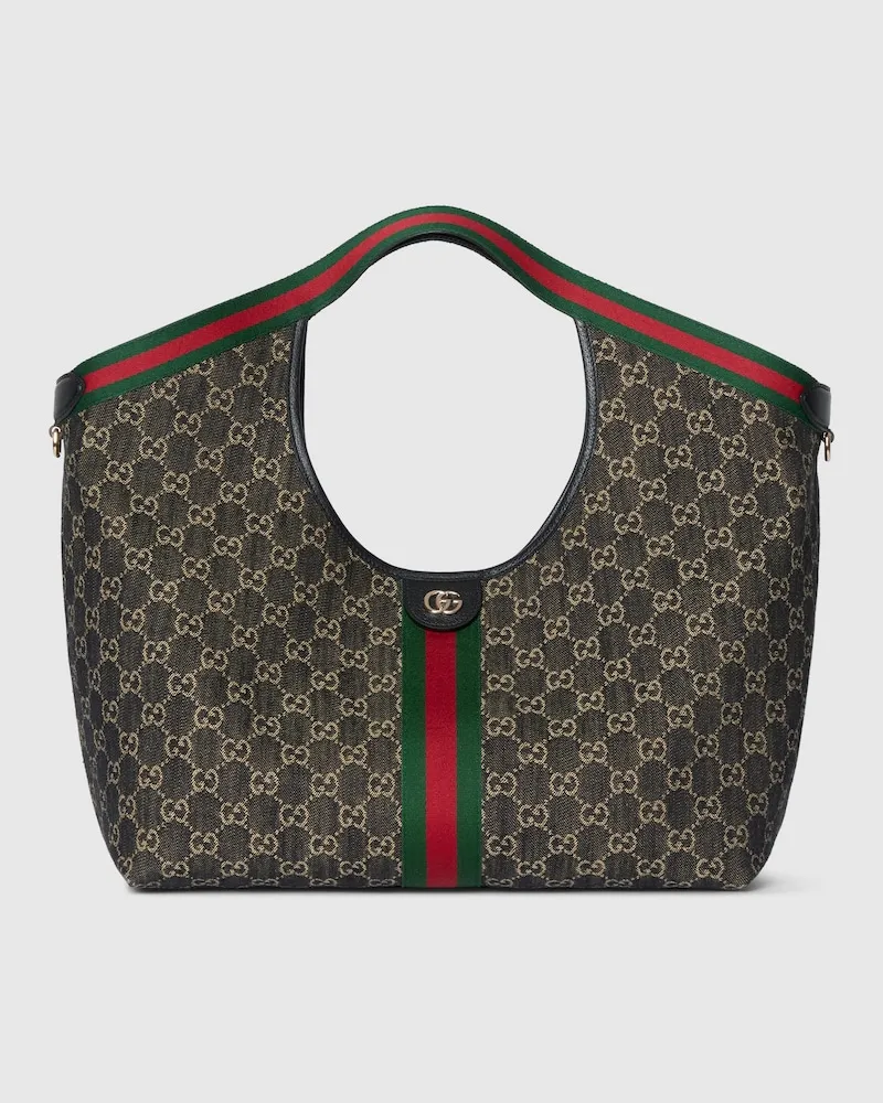 Gucci Großer Giglio Shopper Schwarz