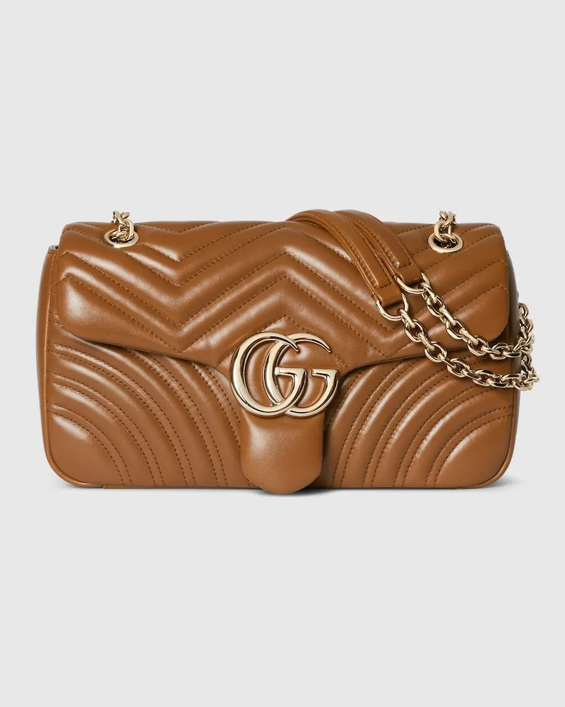Gucci Mittelgroße GG Marmont Schultertasche Braun