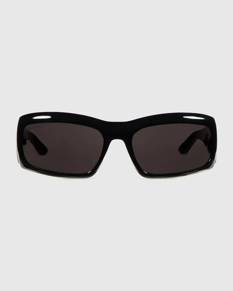 Gucci Sonnenbrille mit Geometrischem Rahmen Schwarz
