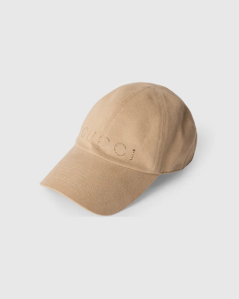 Gucci Baseballkappe aus Canvas mit Print Beige
