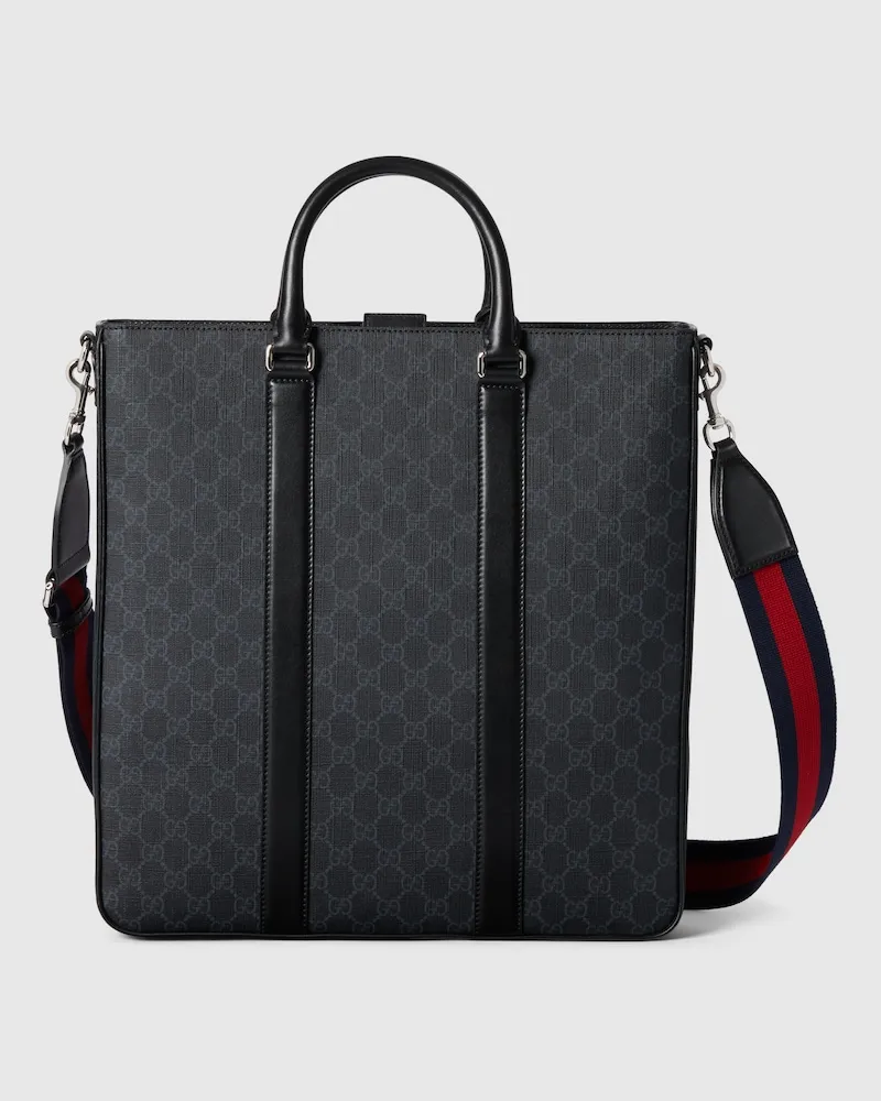 Gucci Großer GG Black Shopper Schwarz