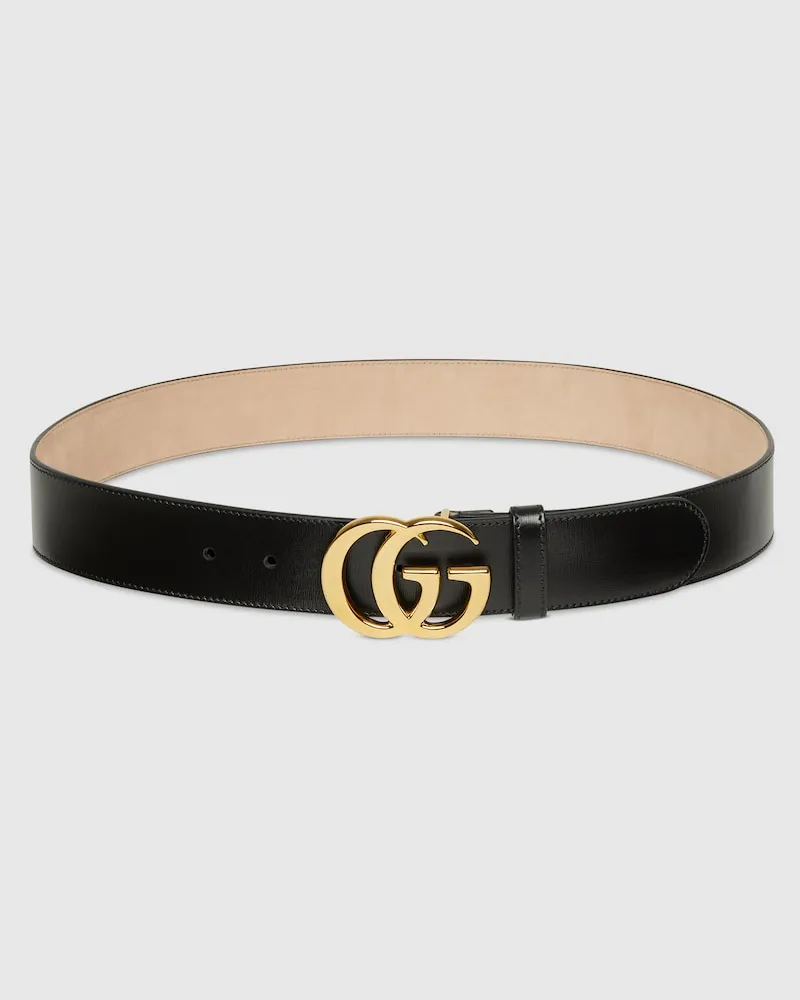 Gucci Flat Marmont Gürtel Schwarz