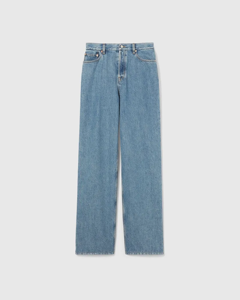 Gucci Baggy-Hose aus Denim, Größe Blau