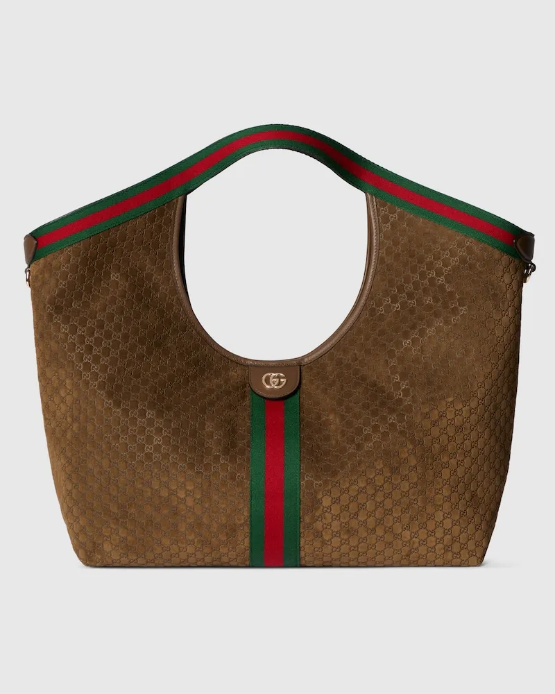 Gucci Großer Giglio Shopper Braun