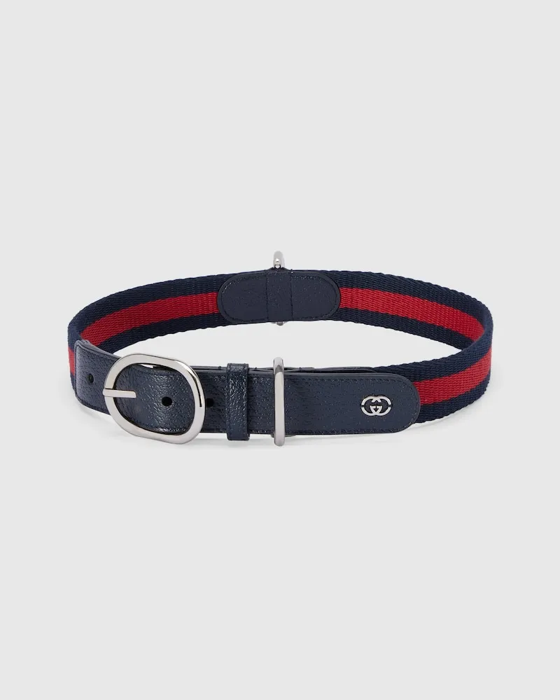 Gucci Halsband Für Große/sehr Große Haustiere, Größe Blau