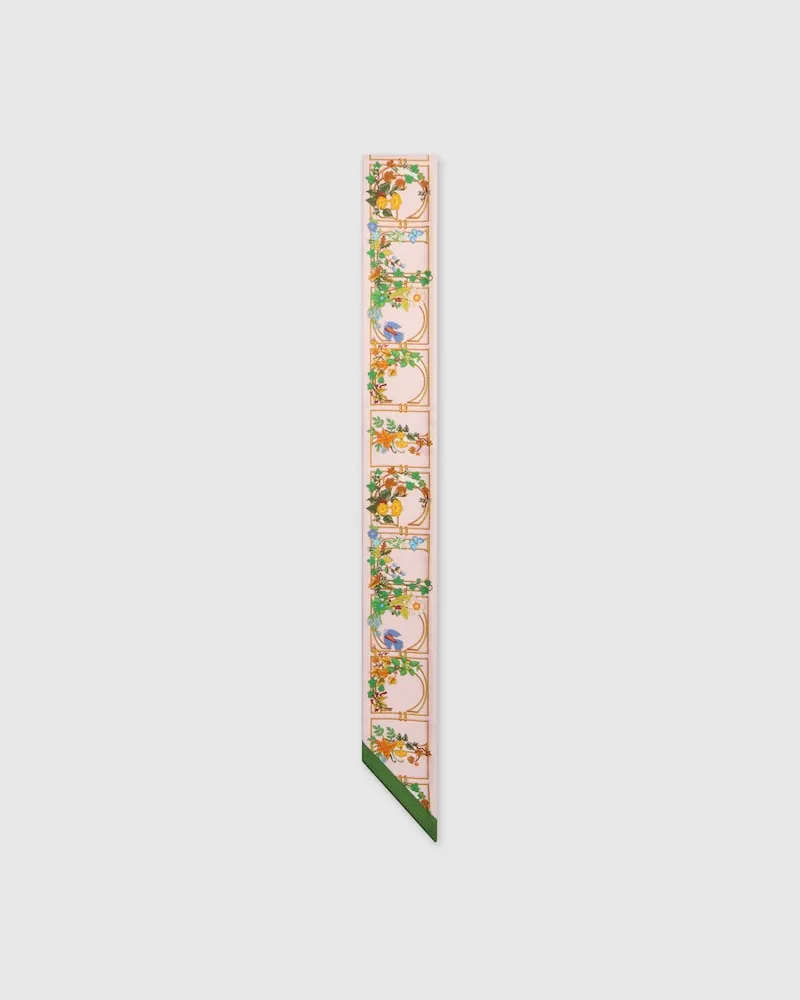 Gucci Bedrucktes Band aus GG Seidentwill-Jacquard Pink
