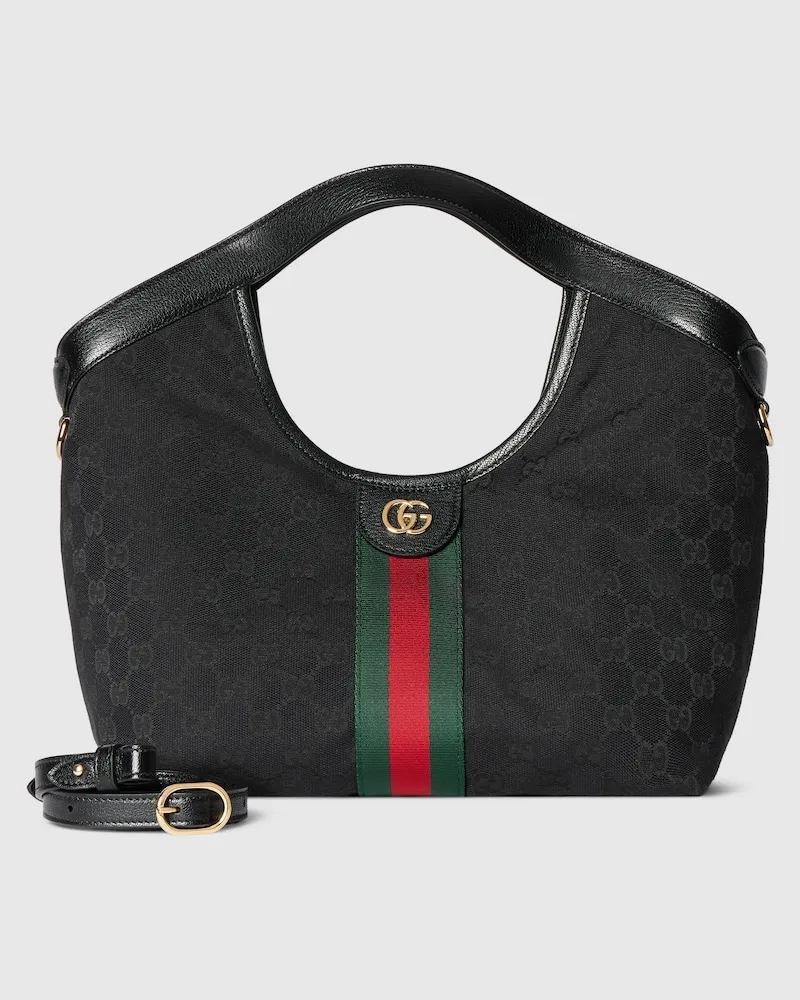 Gucci Kleiner Giglio Shopper Schwarz