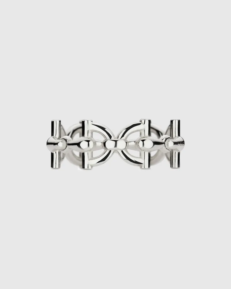 Gucci Staffa Ring Silber