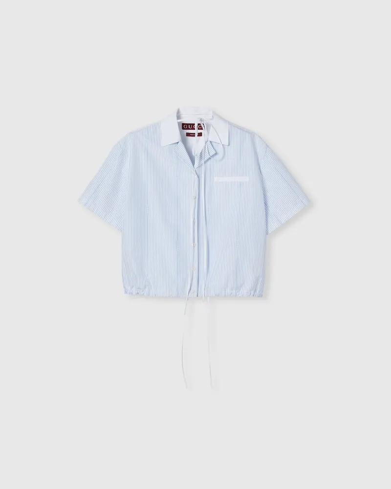 Gucci Bluse aus Baumwolle Mit Fil Coupé, Größe Weiß