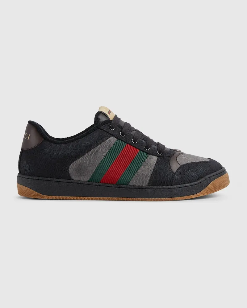 Gucci Screener Herrensneaker, Größe Schwarz