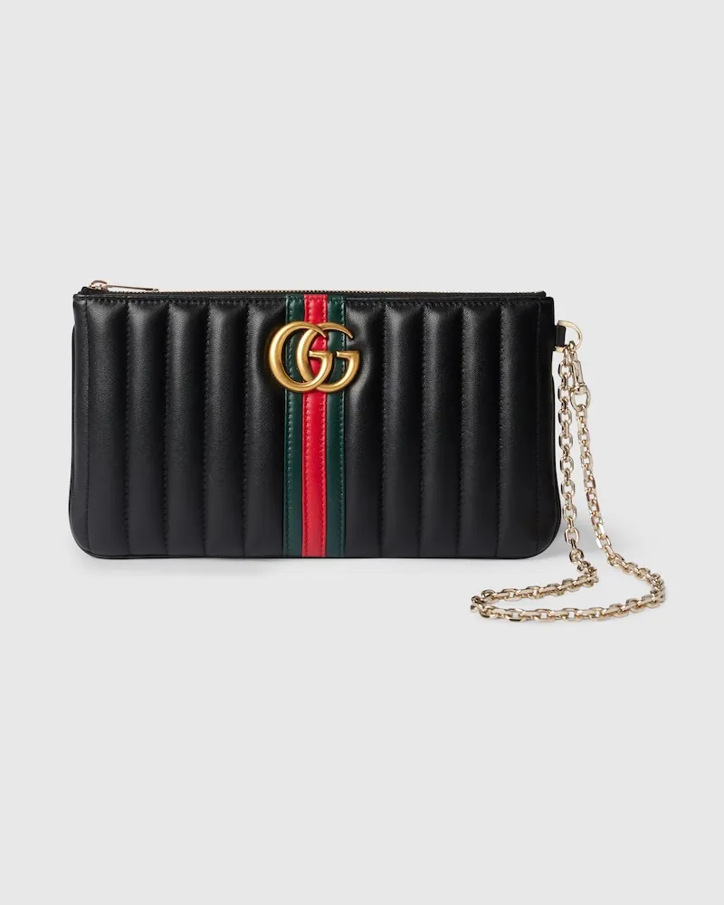 Gucci GG Marmont Täschchen mit Riemen Schwarz