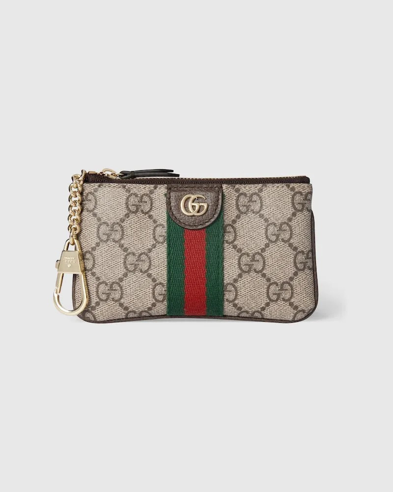 Gucci Ophidia Schlüsseltäschchen Mit Reißverschluss Beige