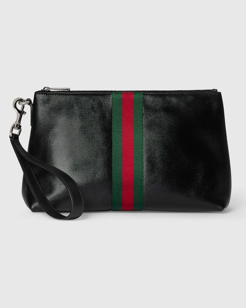 Gucci Pochette Web Trademark moyen Format Noir