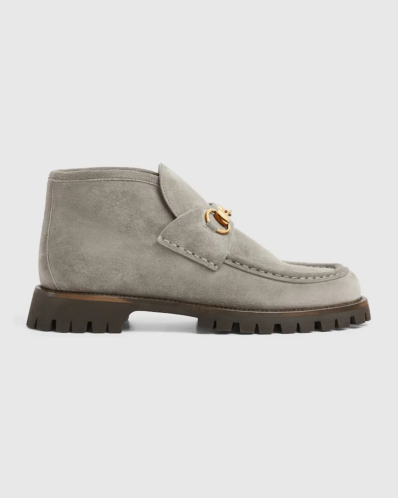 Gucci Damenstiefelette Mit Horsebit, Größe Braun
