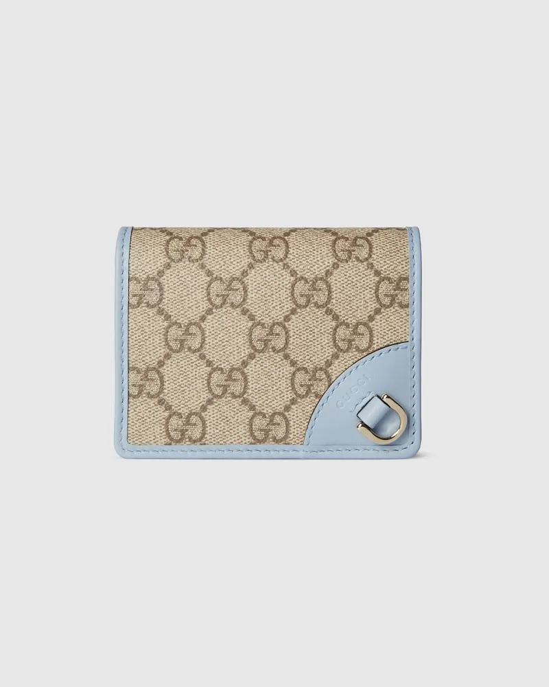 Gucci Kleine GG Emblem Brieftasche Beige