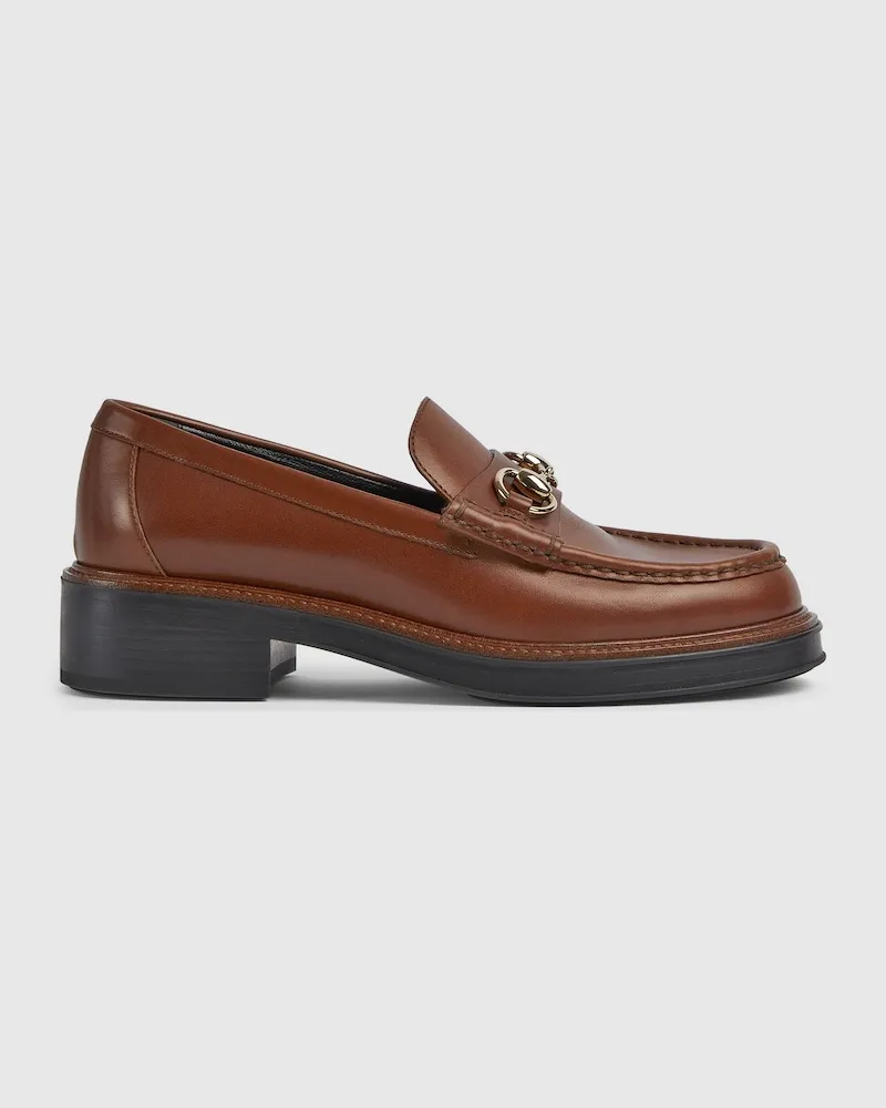 Gucci Horsebit Damenloafer, Größe Braun