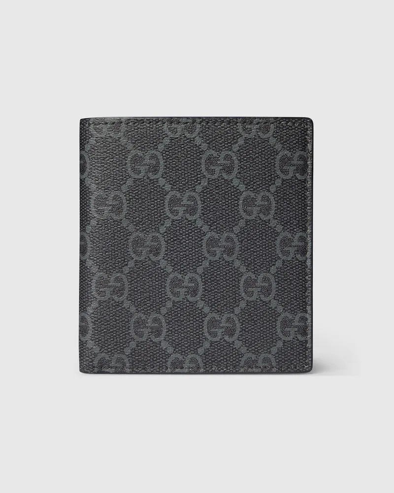 Gucci GG Emblem Faltbrieftasche Schwarz
