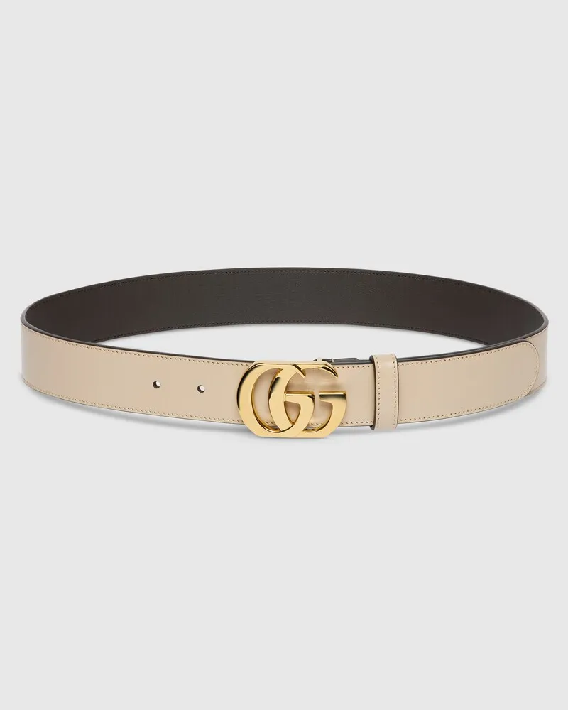 Gucci Cut GG Marmont Gürtel Beige