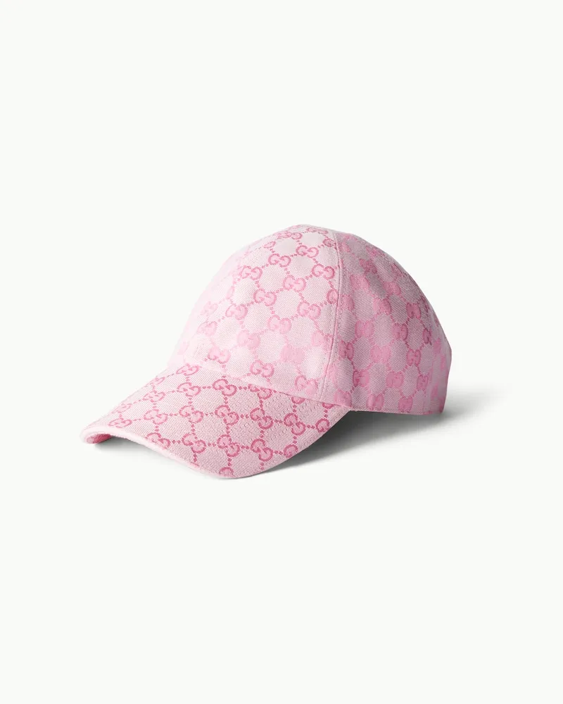 Gucci Baseballkappe aus GG Baumwoll-Canvas, Größe Pink