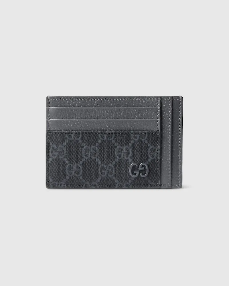 Gucci Porte-cartes GG À Finitions Grises Noir