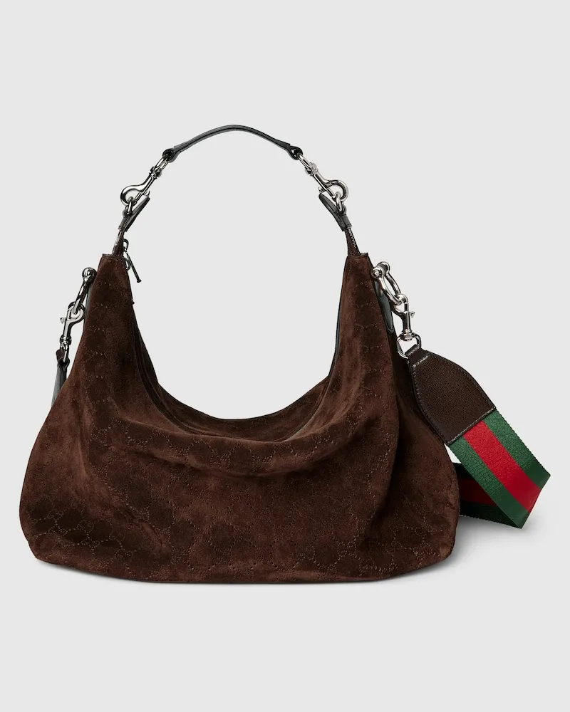 Gucci Mittelgroße Brera Umhängetasche Braun