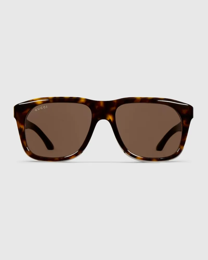 Gucci Sonnenbrille Mit Eckigem Rahmen Beige