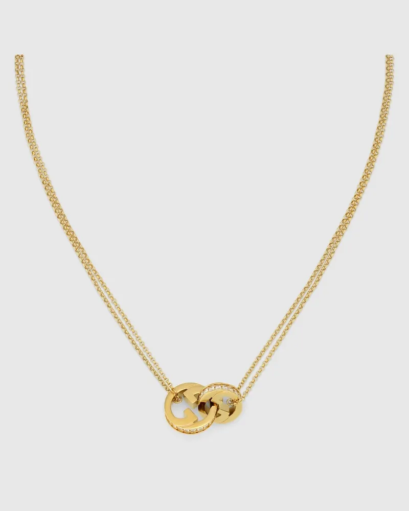 Gucci Doppelte Blondie Gliederhalskette Goldfarbenes