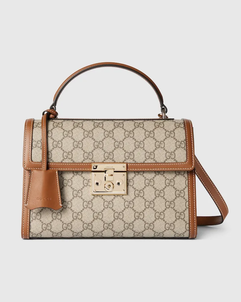 Gucci Mittelgroße Padlock Henkeltasche Beige