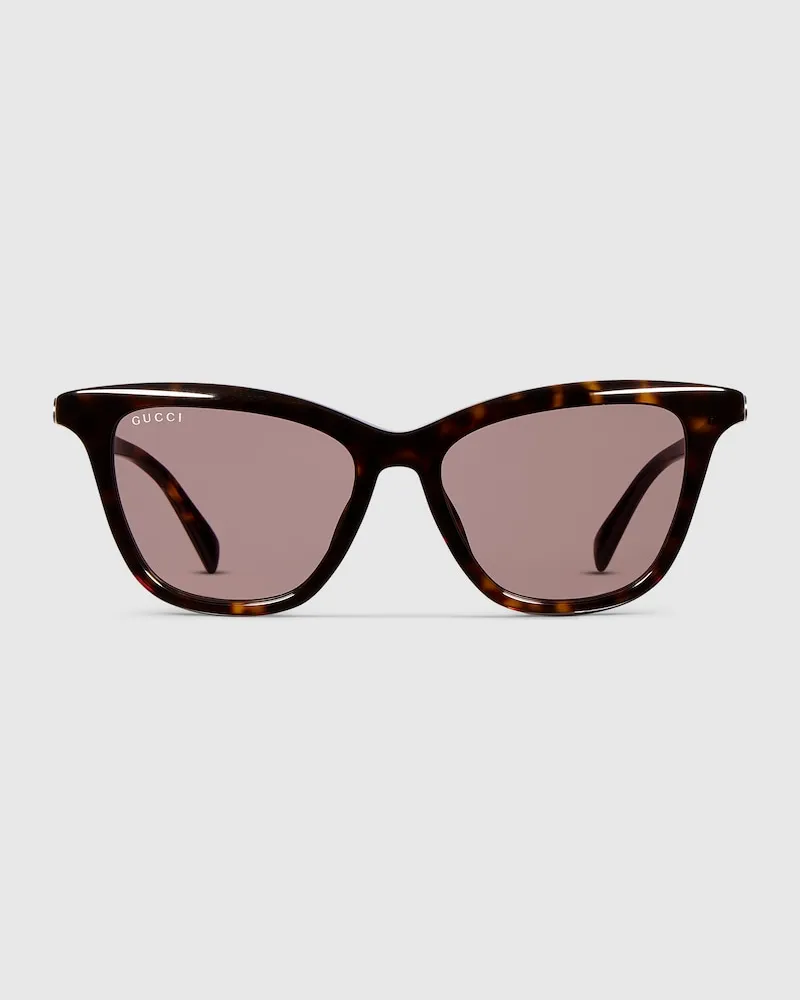 Gucci Sonnenbrille In Katzenaugenform Beige
